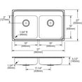 thumbnail image 5 of Elkay Lrad372255 Gourmet 37" Double Basin Drop In Stainless Steel Kitchen Sink - No Faucet, 5 of 7