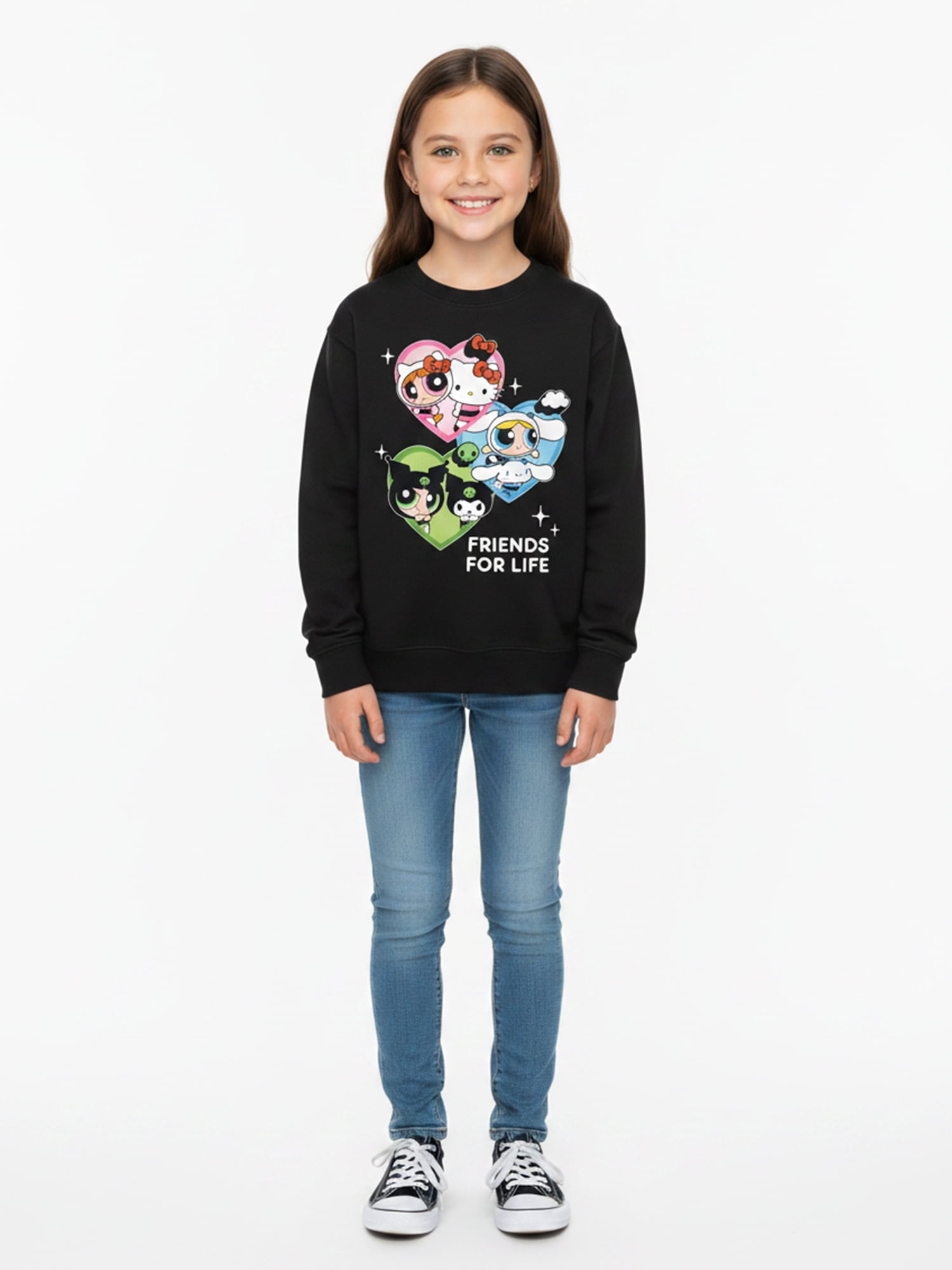 The Powerpuff Girls x Sanrio Girls Friends for Life Graphic Sweatshirt, Sizes 4-16