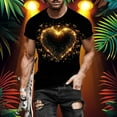 thumbnail image 1 of Ceisia Men Casual Round Neck Printing Pullover Fitness Gift Sports Short Sleeve T-Shirt - Valentine's Day Casual Tops, 1 of 5