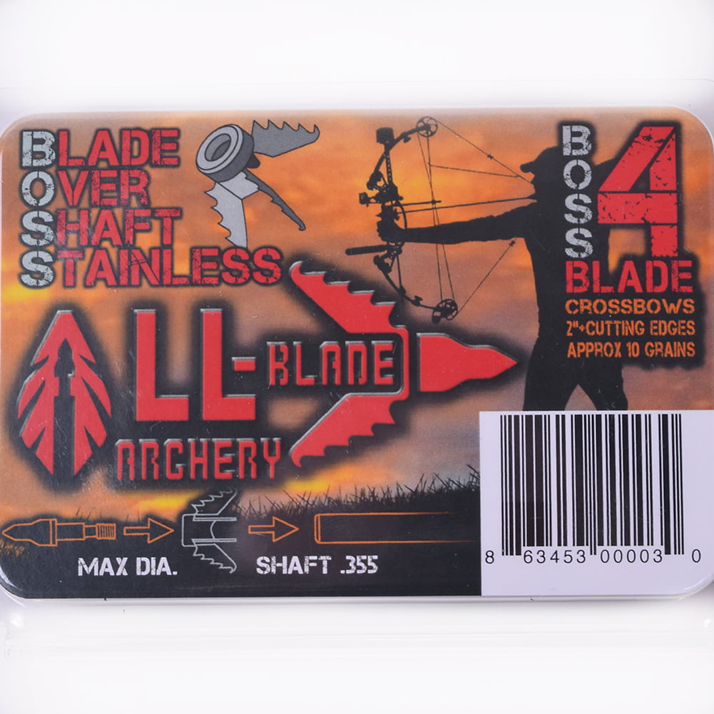 Details about   *NEW* All-Blade Archery BOSS 4 Blade Crossbow 2" Cutting Edges 10 grain 6pk 