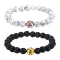 thumbnail image 1 of Pulseras de baloncesto Uxcell, 2 piezas, regalos de baloncesto, pulseras ajustables en negro y blanco, 1 of 6