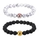 thumbnail image 1 of Pulseras de baloncesto Uxcell, 2 piezas, regalos de baloncesto, pulseras ajustables en negro y blanco, 1 of 6