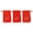 Red, variant on Embroidered Terry Cotton Hand Towel for Bathroom and Kitchen - Personalized Gift - 16 x 27 inches - 3-Pack - Red Color Towel - Silver Script Initial E