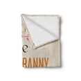 thumbnail image 2 of Grandma Soft Flannel Fleece Throw Blanket, Best Granny Words with Bird Silhouettes Leaves and Arrows on Stripes Background, Cozy Plush for Indoor and Outdoor Use, 60" x 80", Multicolor, by Ambesonne, 2 of 6