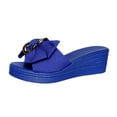 thumbnail image 2 of Taylonsss Women's Bow Wedge Sandals with Thick Sole Slip-On Comfortable Casual Summer Outdoor Indoor Shoes, 2 of 9