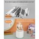 thumbnail image 5 of Makeup Brush Holder Organizer with Lid,360 Rotating Clear Dustproof Makeup Brushes Organizer for Vanity Desktop Bathroom, 5 of 5