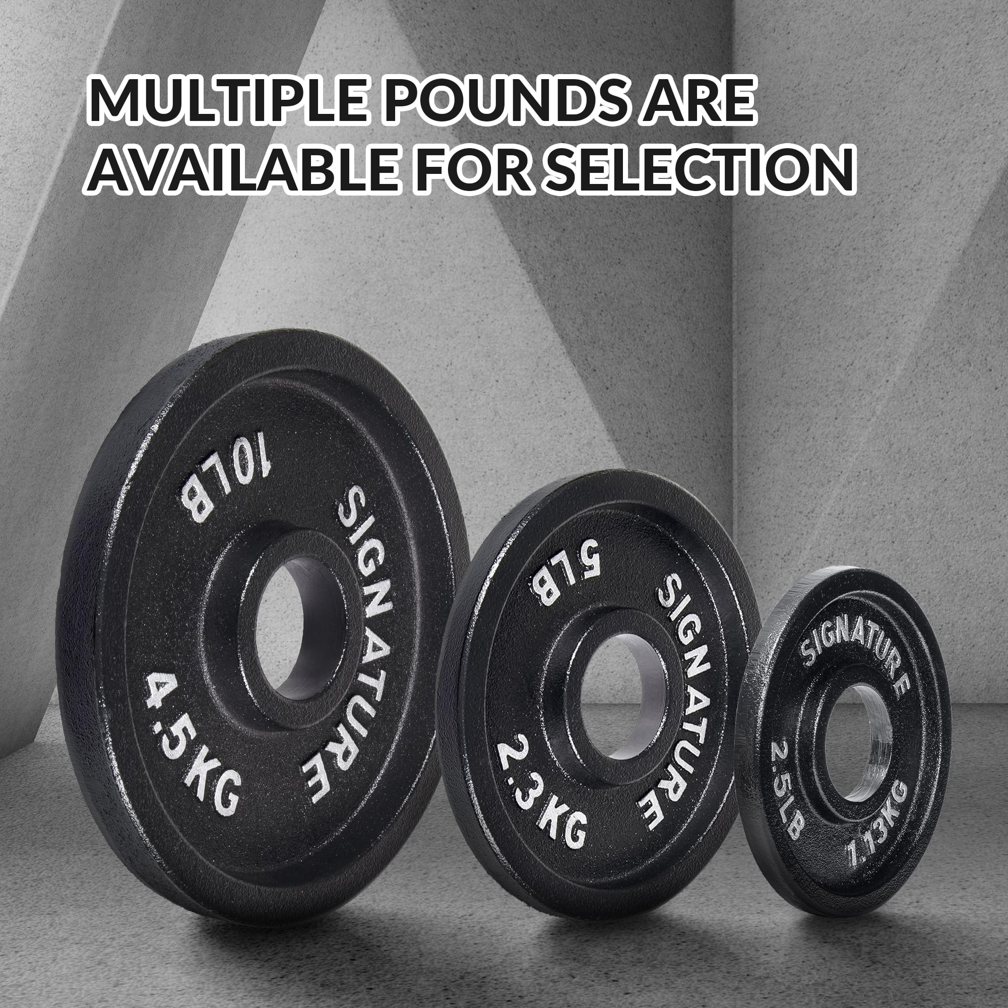 BalanceFrom EZ Curl Bar Set with 4FT Bar and Pair of 2.5LB, 5LB, or 10LB Ribbed Iron Plates – Black or White, Strength Training Kit for Home Gym