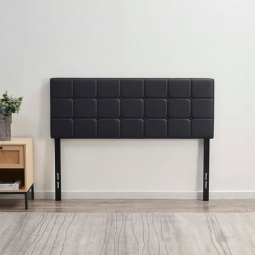 Nestl  Button Tufted Upholstered Adjustable Headboard Black - Twin