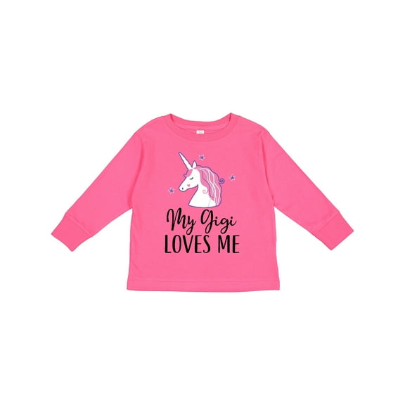 Inktastic My Gigi Loves Me Unicorn Girls Girls Long Sleeve Toddler T-Shirt