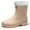 Khaki, variant on Women's Rain Shoes Winter Lined Rain Boots With Reinforced Edging And Soles Mid Calf Rubber Boots For Daily Use
