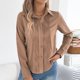 thumbnail image 1 of Xuyuer Women's Casual Solid Color Long Sleeve Turndown Collar Button Blouse, Elegant Office Top for Business Attire, Formal Events and Professional Wardrobe Essentials, 1 of 8