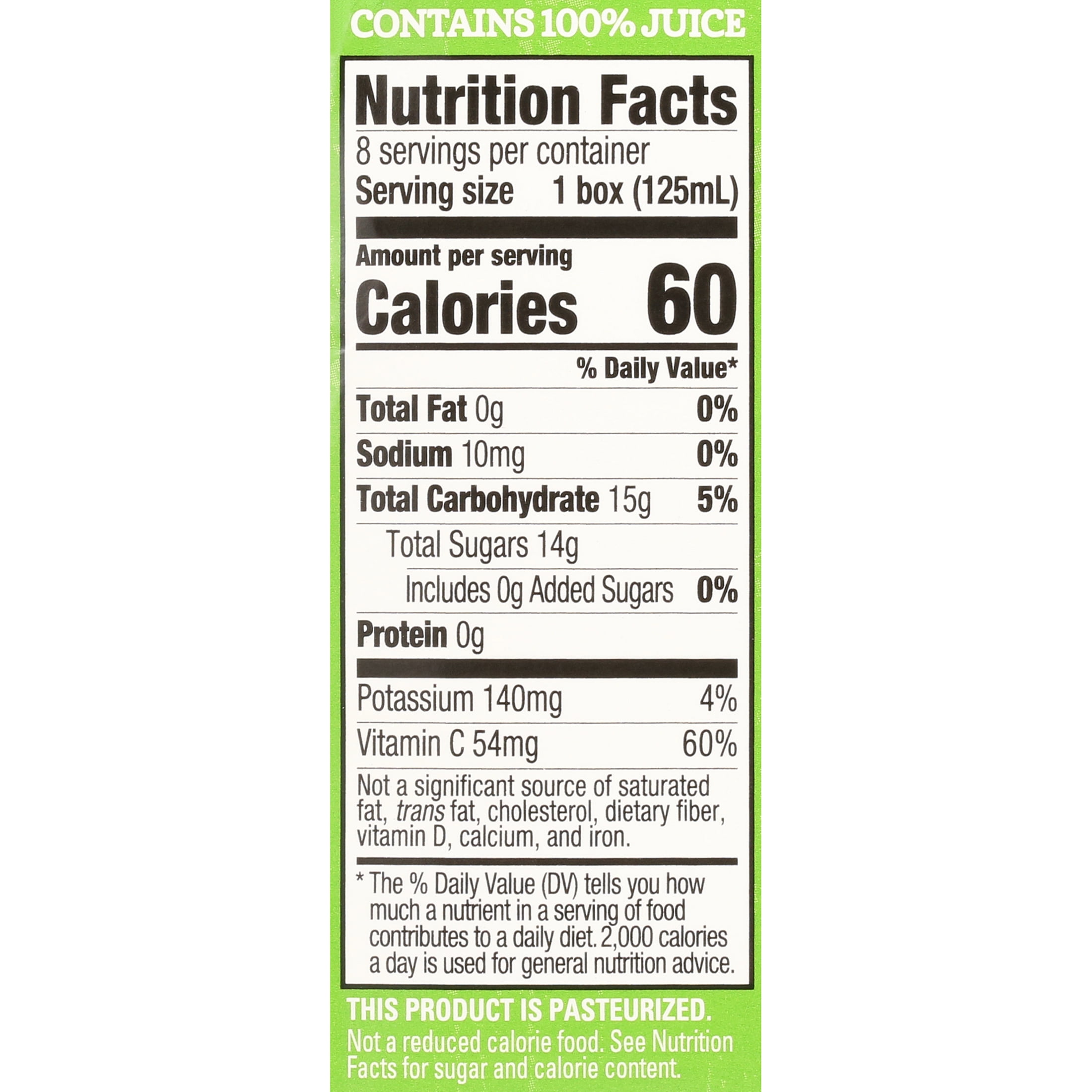 Juicy juice ingredients label