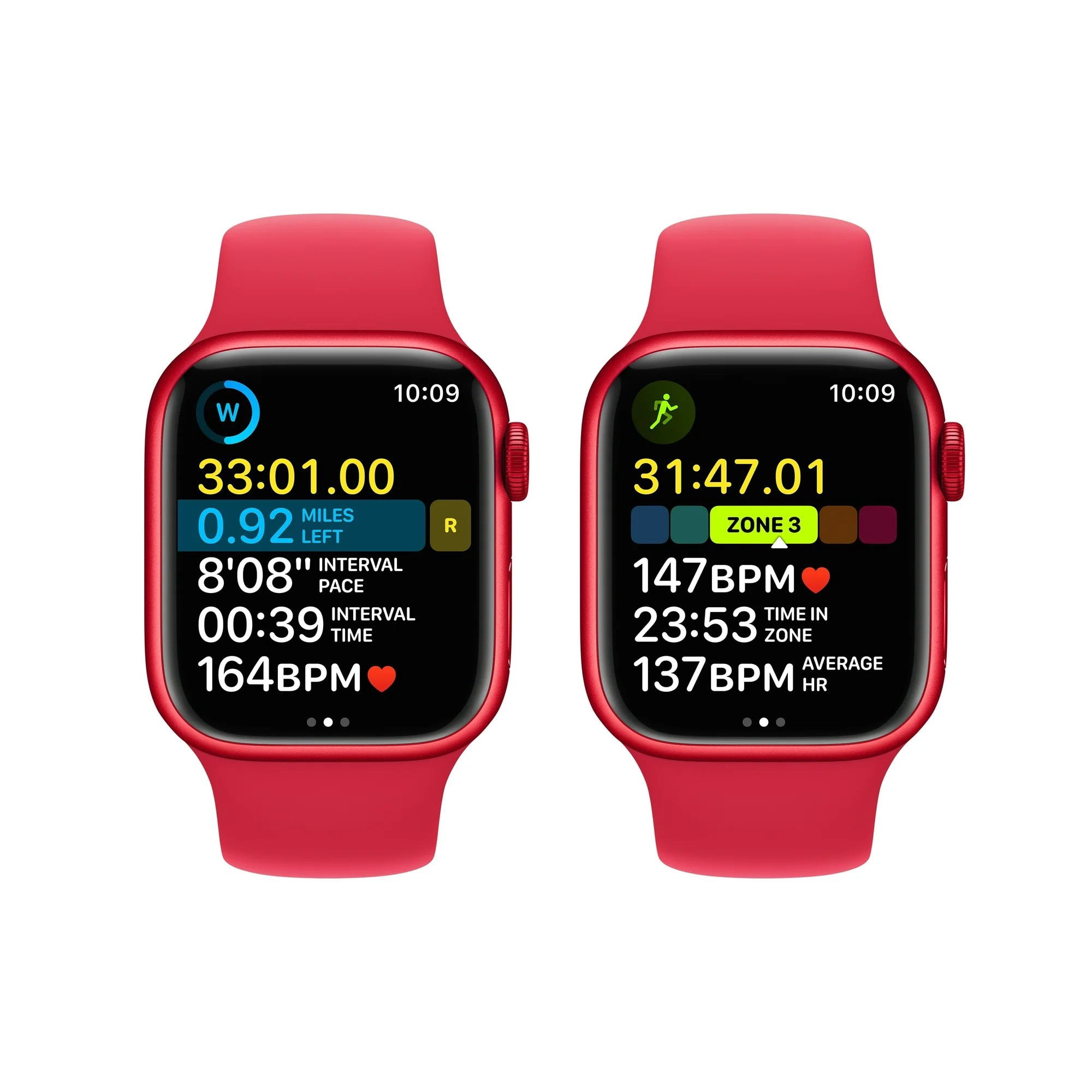 Restored Apple Watch Series 8 (GPS, 41 mm) Red Aluminum Case with Red Sport Band Bundle 5 Bonus Bands, Charging Stand, Screen Protector, & 2 amp charger (Refurbished)