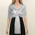 thumbnail image 4 of Sparkling Metallic Shawls and Wraps with Buckle,for Evening Dresses Party Wedding, 4 of 4