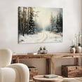 thumbnail image 4 of Christmas Landscape Winter Poster Farmhouse Elk Pine Cones Snowman Nature Canvas Painting Print Wall Pictures Living Room Decor (8 x12inch=(20 x30 cm),Framed), 4 of 4
