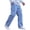 Light blue, variant on Migroa Mens Baggy Jeans Elastic Waist Denim Casual Loose Fit Wide Leg Cargo Pants with Drawstring Streetwear Pants Black L