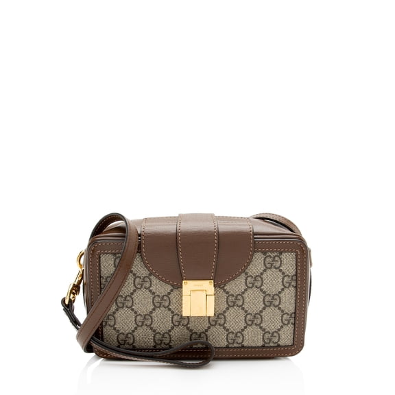 Pre-Owned Gucci GG Supreme Clasp Camera Bag