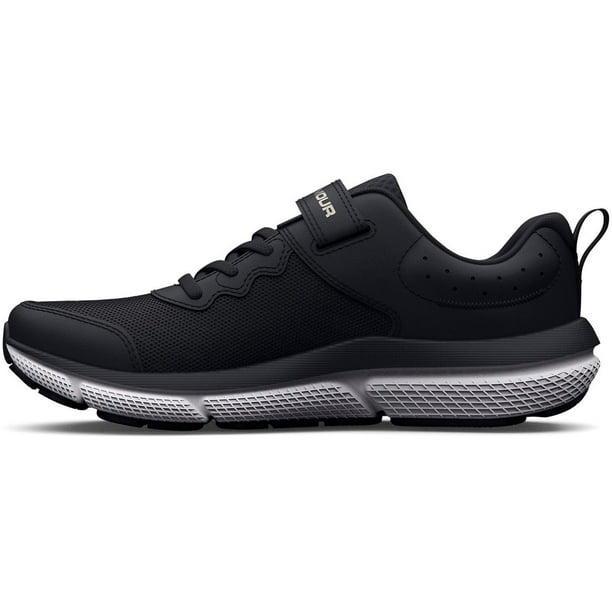 Zapatos Under Armour Preescolar Assert 10 para niñas, negros, 13 quilates