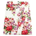 thumbnail image 2 of Women's Cotton Short Floral Robe - Bathrobe Flower Bridesmaids Dressing Gown, 2 of 2