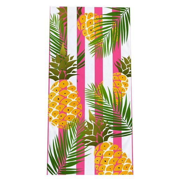 Taicans Pineapple Beach Towel,Beach Towel Oversize Bath Beach Pool Towels Cotton Velour Size 60x30 Inch,Tropical Design,Cheap Beach Towels