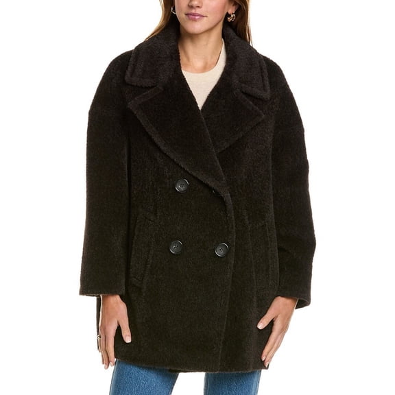 Cinzia Rocca Icons womens Medium Wool Coat, 4, Brown