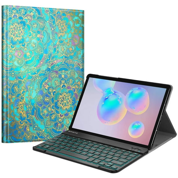 Fintie Keyboard Case for Samsung Galaxy Tab S6 10.5" 2019 (Model SM-T860/T865/T867), Slim Cover w/ Detachable Wireless Bluetooth Keyboard, 7 Color Backlight