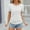 A02569-White, variant on CALAFEBILA Summer Tops for Women 2024 Short Sleeve Womens Blouse,Womens Fashion Solid Color Blouse Summer Drawstring Crew Neck Womens Casual Tops