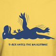 thumbnail image 3 of CafePress - T Rex Backstroke Light T Shirt - Men's Classic Graphic T-Shirt, 3 of 4