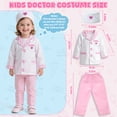 thumbnail image 6 of Doctor Costume for Kids Doctor Coat, Doctor Dress Up and Play Set 8 PCS with Real Stethoscope, Lab Coat Career Day Costume Kit for Toddlers Boys Girls 3-4 year old/ 110cm - Pink, 6 of 9