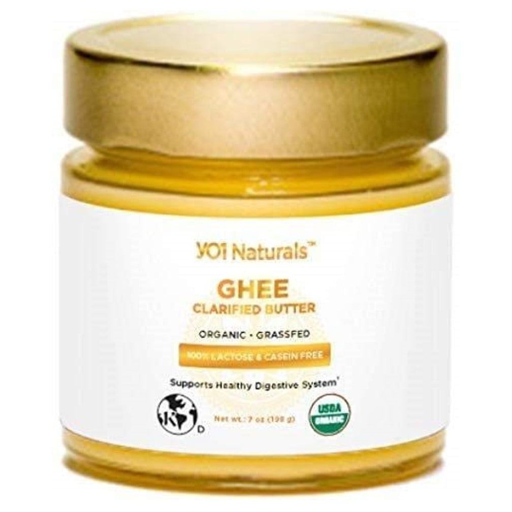 YO1 Naturals Organic Ghee Clarified Butter Supports a Healthy Digestive System, Lactose and