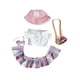 thumbnail image 4 of Ropa para muñecas de 15 cm, vestido para muñecas, ropa suave con pajarita, accesorios para muñecas de peluche JK Conjunto y sombrero, 4 of 8