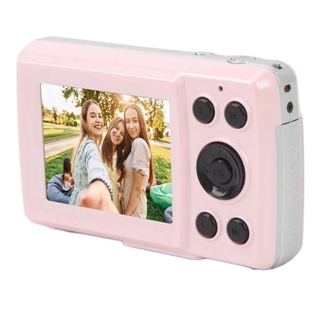 M Buder 16MP 1080P Digital Camera with 16X Zoom, 2.4-inch Screen Portable Vlog Camera for Students, Includes Flash and Auto Focus, Pink (5.12 x 4.33 inches / 13 x 11 cm)