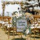 thumbnail image 4 of Cartel de bienvenida de flores de simulación de boda, conjunto de decoración de fotografía de mesa de flores, suministros de boda dos piezas, 4 of 9