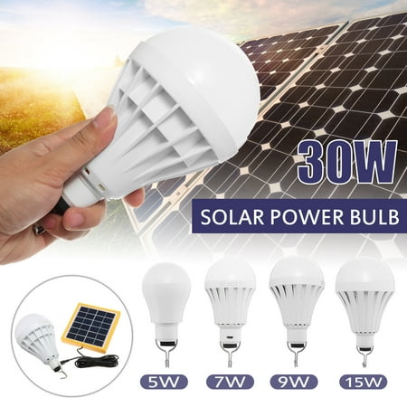 Portable LED Solar Panel USB Powered Bulb Emergency Lamps for Hiking Fishing Camping Tent Emergency Use
