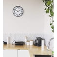 thumbnail image 2 of 12 Inch Modern Wall Clock Silent Non-Ticking Battery Operated 3D Numbers Bright Color Dial Face with Red Second Hand Wall Clock for Home/Office Decor, White White, 2 of 7