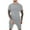 Gray, variant on Edvintorg Summer 2 Piece Outfit for Men Casual Round Neck Solid Short Sleeve T-Shirt Blouse and Short Set Streetwear Sports Suits