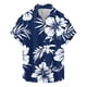 thumbnail image 1 of Camisas Hawaianas de los Hombres de Moda Casual Floral Impresión de Manga Corta Solapa Botón Arriba, Ligero para Primavera Verano, 1 of 9
