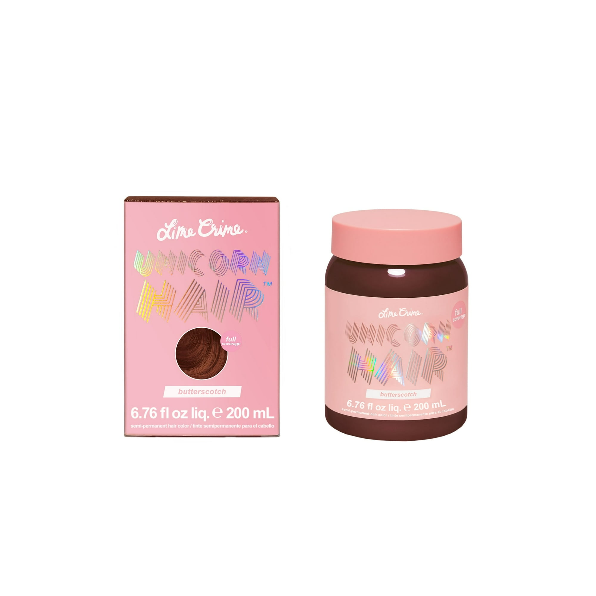 Lime Crime Unicorn Hair, Semi-Permanent Hair Color, Vegan, Full Coverage, Butterscotch, Unisex, 6.76 fl oz