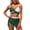 Dark Green, variant on Women High Waisted Bikini Sets 2 Piece Color Block Swimsuits Tummy Control Cheeky Bathing Suits