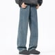 thumbnail image 5 of Pantalones vaqueros gruesos de felpa para hombre, de longitud completa, con cordón elástico, holgados, de pierna recta y de gran tamaño, pantalones largos para hombre., 5 of 6