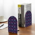 thumbnail image 5 of KLL Purple Dreamcatcher1 Print Wood Book Ends for Shelves,1 Pair Wood Bookends Book Holder Stand Decorative, Book Stoppers for Heavy Duty Books CD File Video Games, 5 of 8
