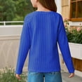 thumbnail image 4 of ATOGUTA Girls Long Sleeve Shirts Long Sleeve T Shirts Kids Fall Tops Crewneck Basic Tees Size 4T-15, Blue, 4 of 6
