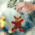 thumbnail image 4 of Decoraciones Navideñas Accesorios Para Árboles De Navidad Muñequitos Anciano Bailarín Muñeco De Nieve Ciervo Oso Marionetas De Tela Pequeños Colgantes De Regalo, 4 of 8