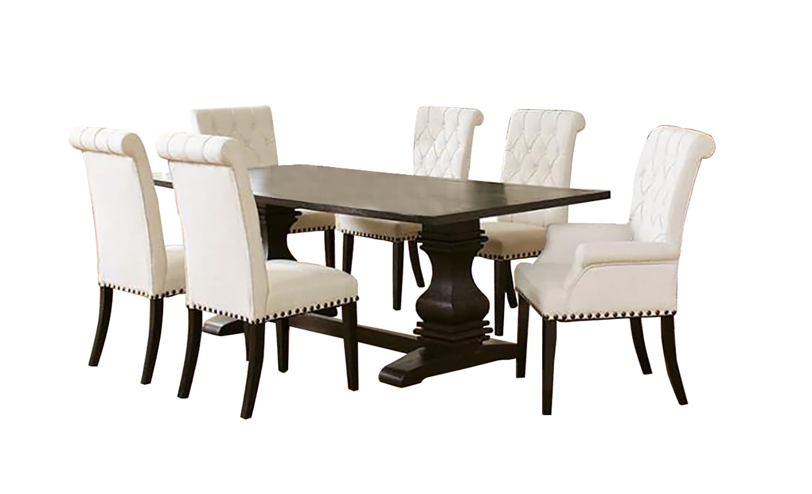Parkins Dining Room Set Rustic Espresso and Beige