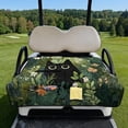 thumbnail image 2 of Xixirimido Portable Golf Cart Seat Cover with 4 Pocket Quilted Golf Cart Seat Blanket with Handle Foldable Club Car Seats Towel Fits 2-Person Golf Carts, Cute Cat Floral, 2 of 8