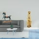 thumbnail image 2 of Majestuosa Escultura De Equino Y Guepardo, Elegante Figura De Animal Para Escritorio, Sala De Estar, Oficina, Mesa, Estantería Y Decoración Del Hogar., 2 of 8