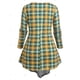 thumbnail image 2 of Camiseta Talla Extra Panel a Cuadros Botones Rosegal Mangas largas de talla grande, 2 of 5