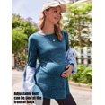 thumbnail image 2 of Ekouaer Women's Maternity Shirts Long Sleeve Pregnancy Tops Casual Ribbed Knit Winter Pregnant Blouses, 2 of 6