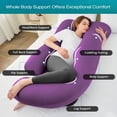 thumbnail image 2 of Almohada de embarazo Sasttie en forma de U con enfriamiento 145x70 cm Morado, 2 of 7