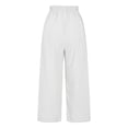 thumbnail image 3 of Tnhcen 2025 New Women's Pre-Shrunk Linen-Cotton High Waist Wide Leg 9 Inch Hem Embroidered Wide Leg Pants with Elastic Waistband S-2XL, 3 of 6